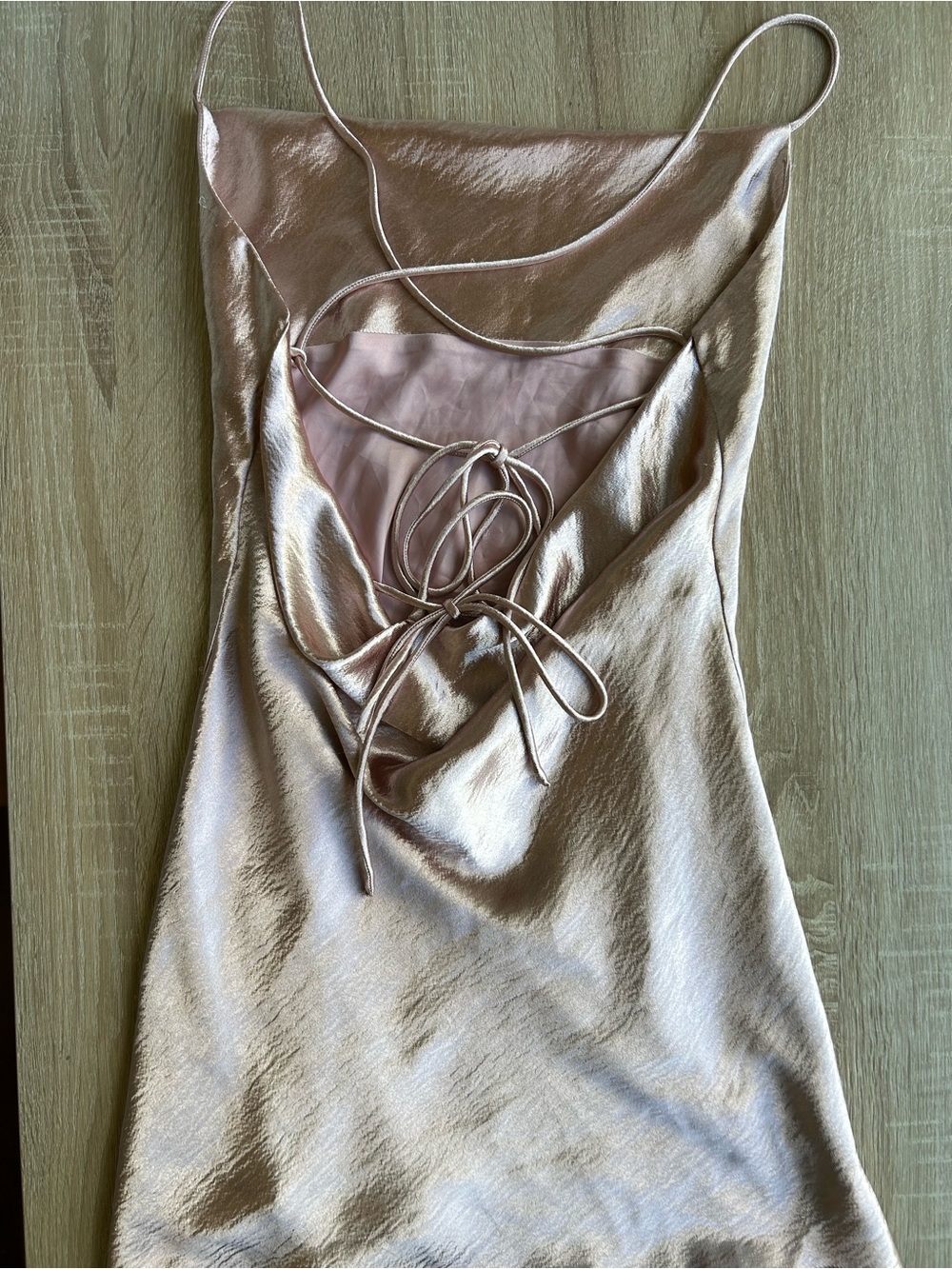 Babyboo Pink Satin Cowl Neck Mini Dress XS - Picture 2 of 6